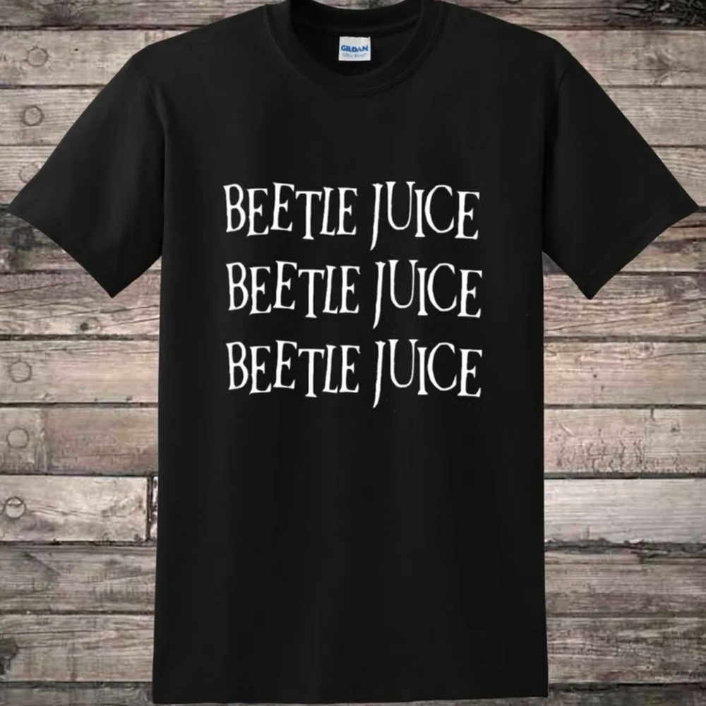 Beetlejuice Beetle Juice Repeat Unisex T-Shirt Black Tee